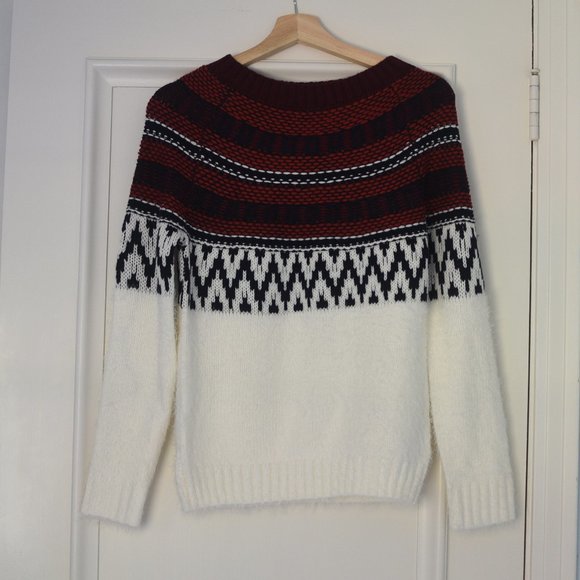 New BB Dakota Play Fair Isle Sweater - XS Ivory - Picture 7 of 9